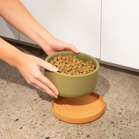Corky Ceramic Dog Bowl