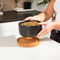 Corky Ceramic Dog Bowl