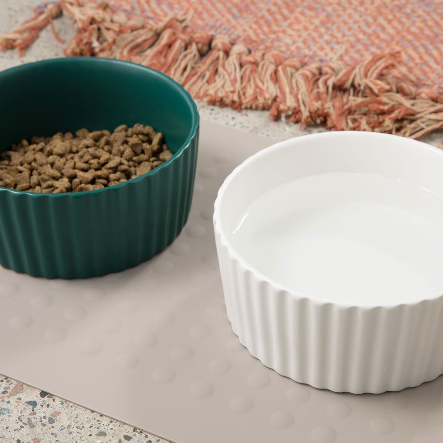 Ripple Ceramic Dog Bowl