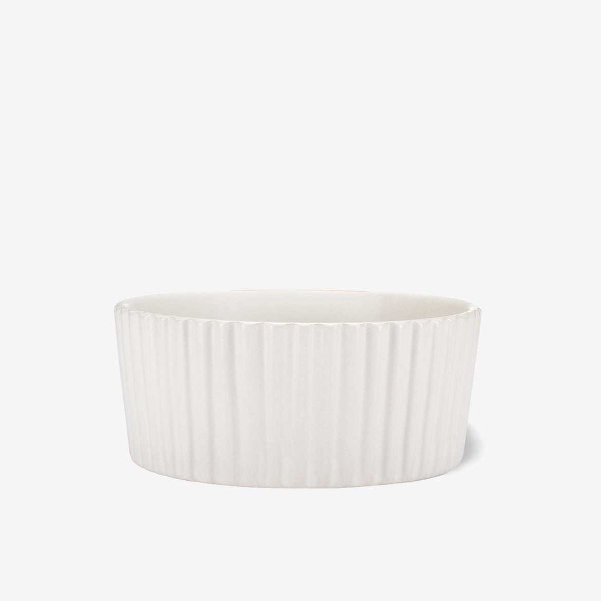 White dog top bowl ceramic