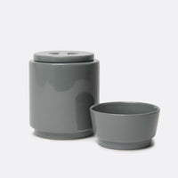 Gloss Ceramic Dog Bowl Midnight - Waggo