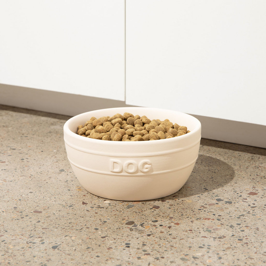 Farmhouse Ceramic Dog Bowl