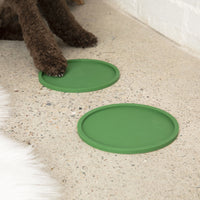 Forest Green Habit Circle Dog Placemat - Set of 2